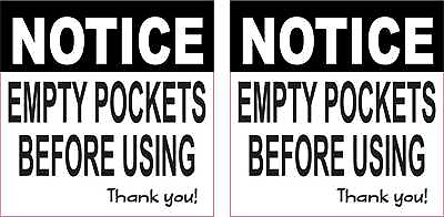 #ad #ad 2.5in x 2.5in Empty Pockets Before Using Vinyl Stickers Business Sign Decals $8.99