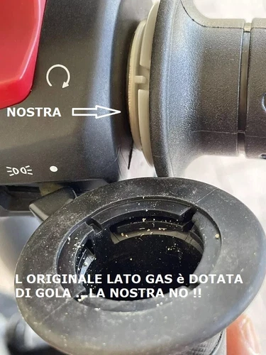 AN 250 400 650 BURGMAN Manopole Nere Forate Suzuki Style lunghe 124 mm = - Foto 4 di 4