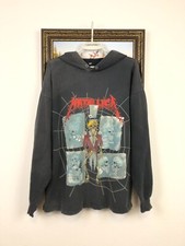 Vintage Metallica Hoodie Shirt Ringmaster All Over Rare Band Damage Size L