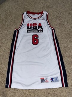 Vtg 994 Derrick Coleman USA Dream Team Champion Pro Cut Game Jersey Size 48 4"