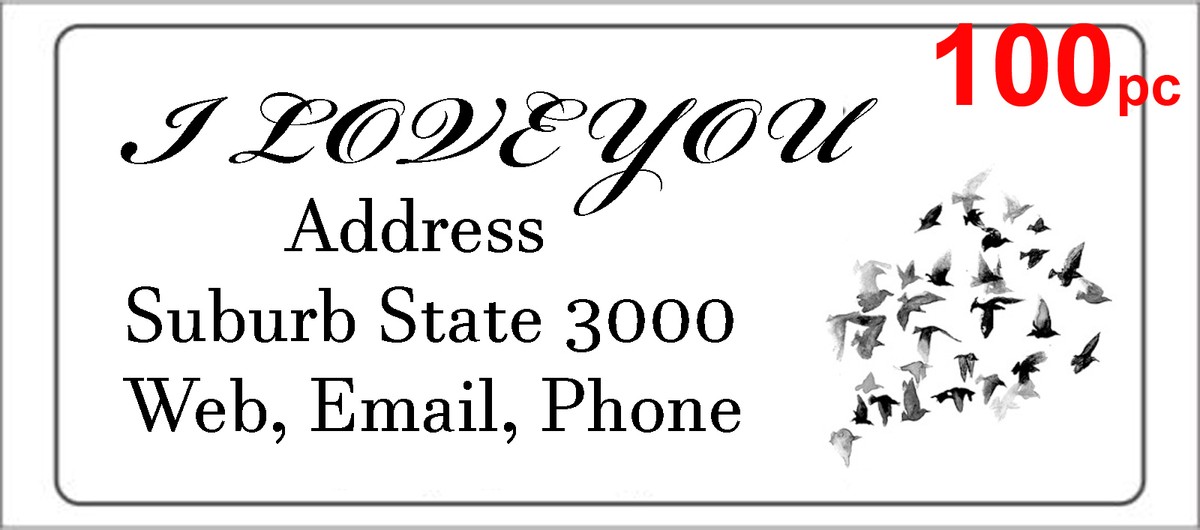 200 Personalised Return Address Label Adhesive Custom Sticker 56x25mm - Foto 11