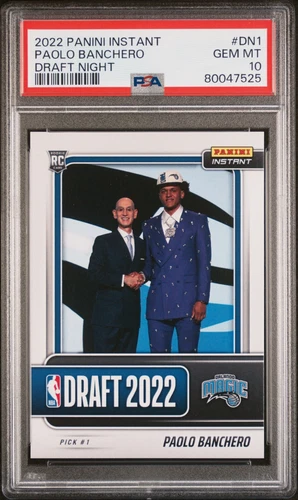 2022 PANINI INSTANT PAOLO BANCHERO DRAFT NIGHT SP#DN1 RC LOW POP PSA 10 GEM MINT