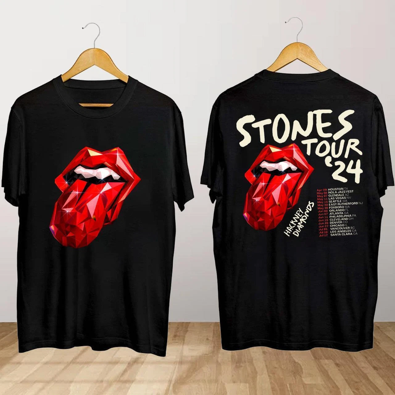 The Rolling Stones Hackney Diamonds Tour 2024 T Shirt
