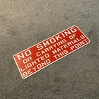 Vintage No Smoking Or Carrying Lighted Materials Gas Station 20" Metal Sign