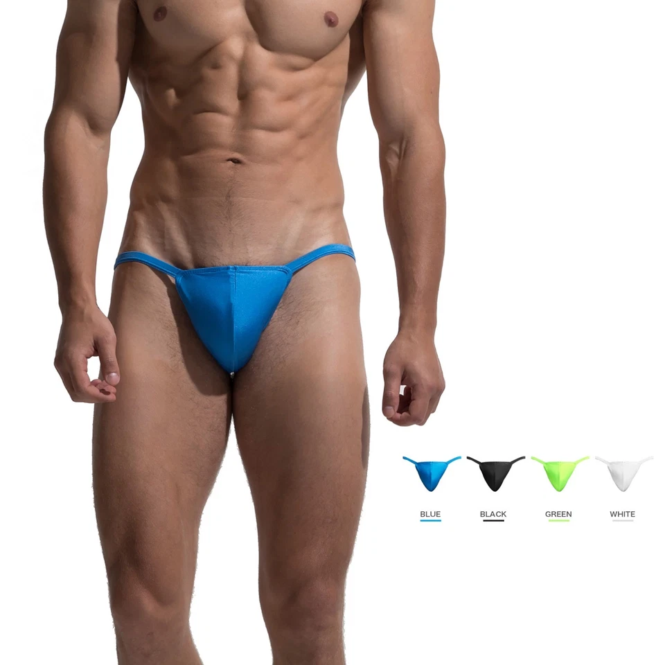 Sexy Bikini de Natación para Hombres Calzoncillos Gay Baño de Sol Traje de Baño Foto 2 de 4