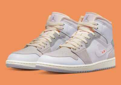 Jordan 1 Mid SE Craft Inside Out White Grey | DM9652-100 | EU 41 | OVP | NEU