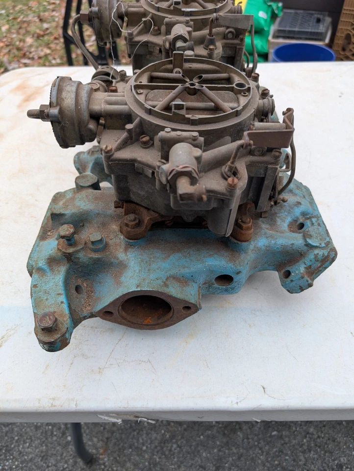 1956 Pontiac заводской двойной четырехвпускной с оригинальными карбюраторами Star Chief Catalina - Изображение 2 из 4