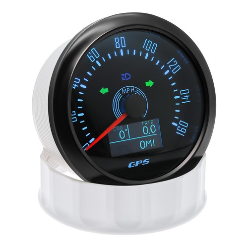 85MM Black GPS Speedometer Gauge 0-160MPH With Turning Light for Boat Car Truck - Picture 13 of 16