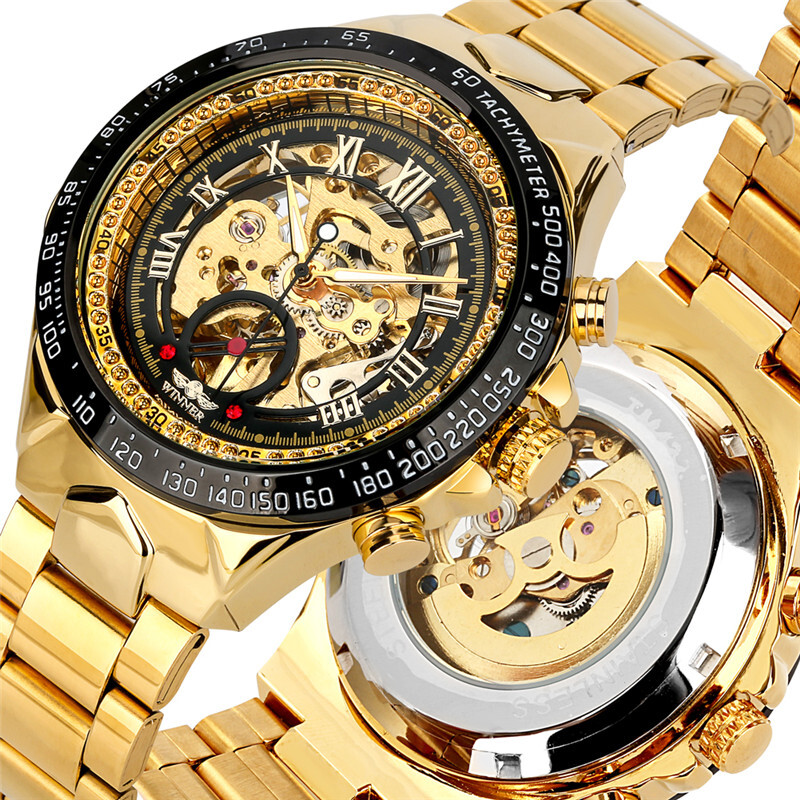WINNER Men's Automatic Mechanical Watch Skeleton Wristwatch WINNER Men's Automatic Mechanical Watch Skeleton Wristwatch