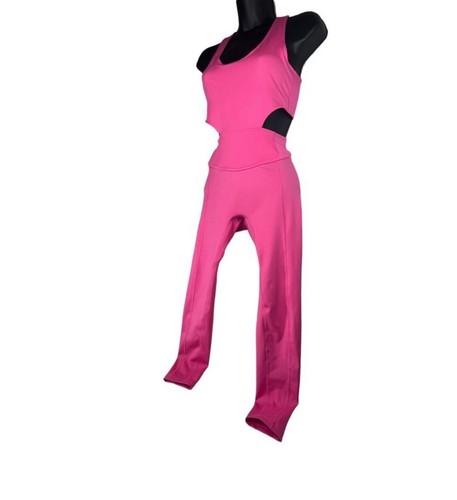 FP Movement Bodysuit Back It Up One Piece Sleeveless Hot Barbie Pink Sporty Y2K - Picture 6 of 12