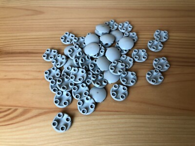 Lego 50x Plate Round 2 x 2 Rounded Bottom 2654 Gleiter light gray Hellgrau