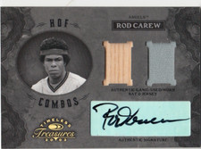 2003 Donruss Timeless Treasures Rod Carew Autograph Bat Jersey Relic Gold 02/10
