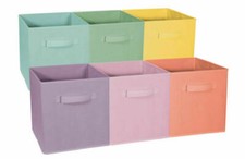 Sorbus STRG-BIN-PASSET-6PKA Storage Cube Basket Bin - 6 Pack