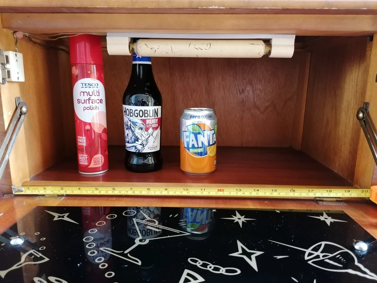 Vintage 1950s Sideboard Drinks Cabinet+internal lighting.48