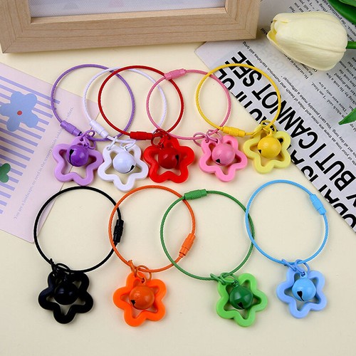 Creative Fashion Keyrings Ring Buckle Hollow Out Star Pendant Colored KeychaJO - Picture 7 of 29