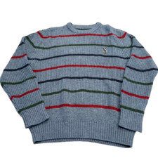 RCVA Boy's Yalla Stripe Sweater Size 5/6 Crew Long Sleeve Pullover Wool Blend