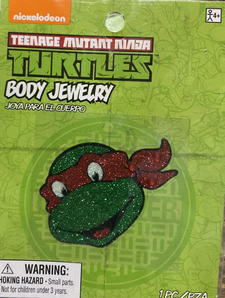 Nickelodeon Teenage Mutant Ninja Turtles TMNT Tattoos Body Jewelry 3 Packs Foto 4 de 4