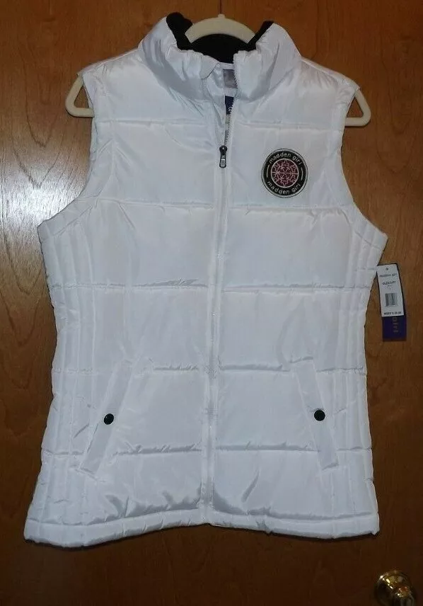 NEW MADDEN GIRL STEVE MADDEN WOMEN S WHITE PUFFER VEST SIZE