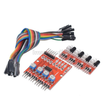 4 Channel Infrared Detector Tracked Photoelectricity Sensor for Smart Car