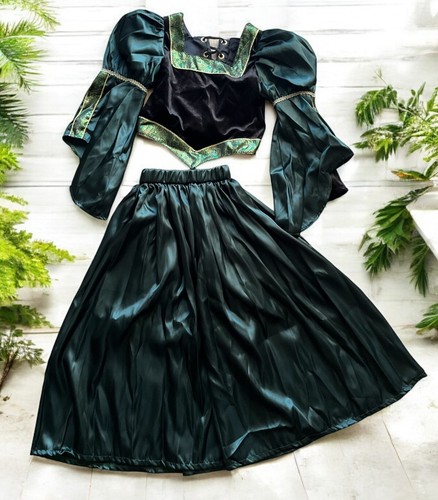 Maiden Costume Girls SIZE Medium 7-8 Princess Renaissance Halloween Skirt & top - Picture 2 of 8