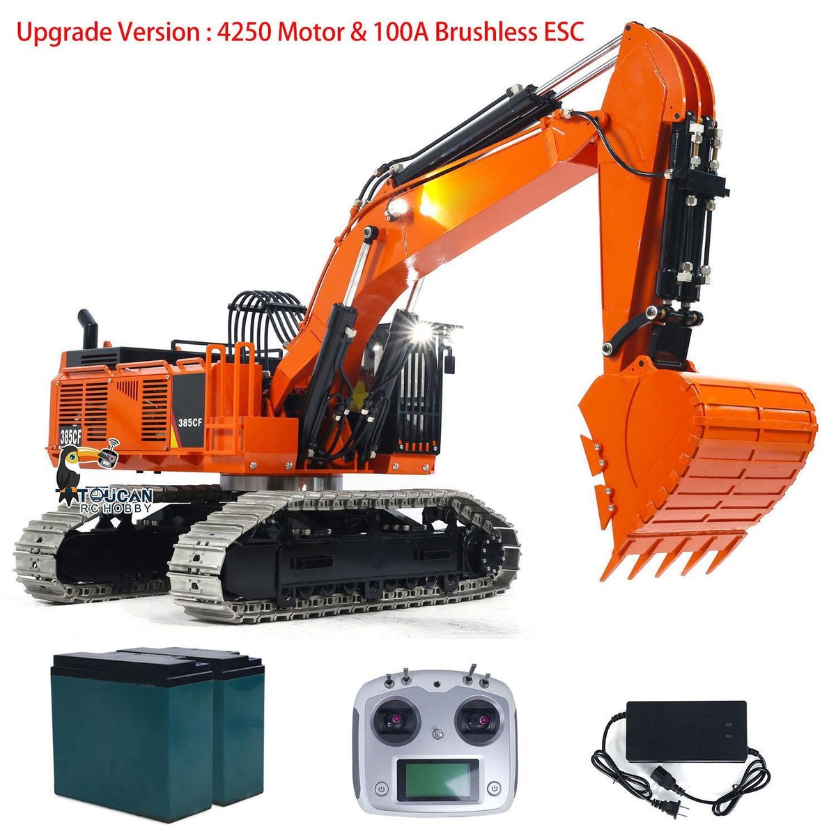 1/8 Hydraulic Metal RC Excavator 385CF Remote Control Engineering