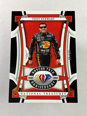 2023 Panini National Treasures Tony Stewart 75th Anniversary SP /20 Black Base