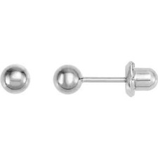 3mm Titanium Ball Piercing Earrings - Hypoallergenic for Sensitive Ears
