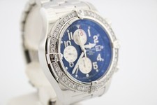 Breitling Super Avenger Blue Dial Diamond Encrusted Steel 48mm Watch A13370 5