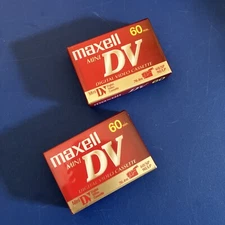 MAXELL MINI DV DIGITAL VIDEO CASSETTES 60 MINUTES. 2 PACK. NEW & FACTORY SEALED.