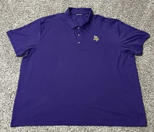 Minnesota Vikings Polo Shirt Men's 4XB Big Short Sleeve Purple Cutter & Buck
