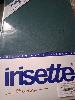 Spannbetttuch 100x200,neu, IRISETTE, Single-Hersey, Bügelfrei, 100 % Baumwolle 