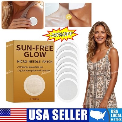 Sun Free Glow Microneedle Tanning Patches,Sunless Body Face Bronzing Sticke