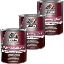 Düfa 3x PREMIUM Seidenmattlack FOREST 750 ml Grün Lack matt