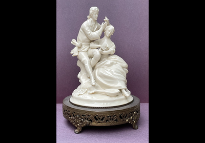 Capodimonte-Style Porcelain Figural, Crowned N Mark, Italian c1900
