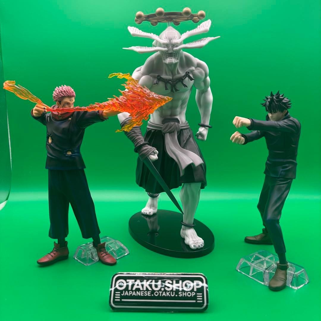 Lote de 3 figuras Ichiban Kuji Jujutsu Kaisen Shibuya Incident Megumi Sukuna Makora