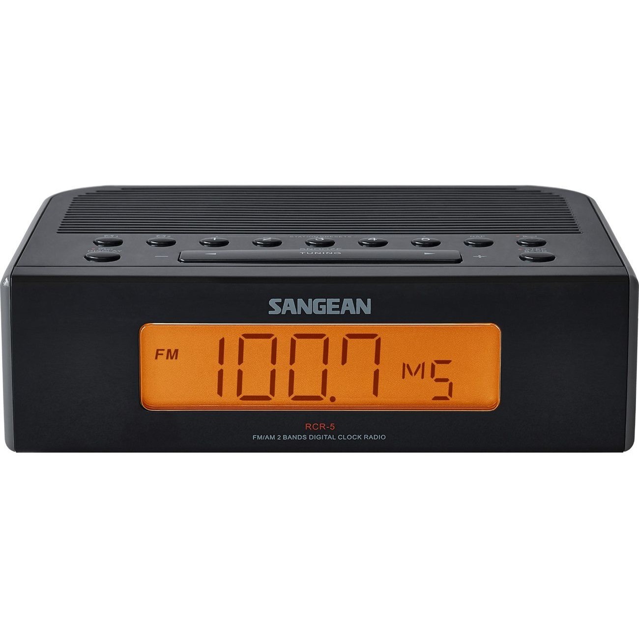 Sangean Rcr-5 Desktop Clock Radio - 0.6 W Rms - 2 X Alarm - Fm, Am (rcr-5bk)