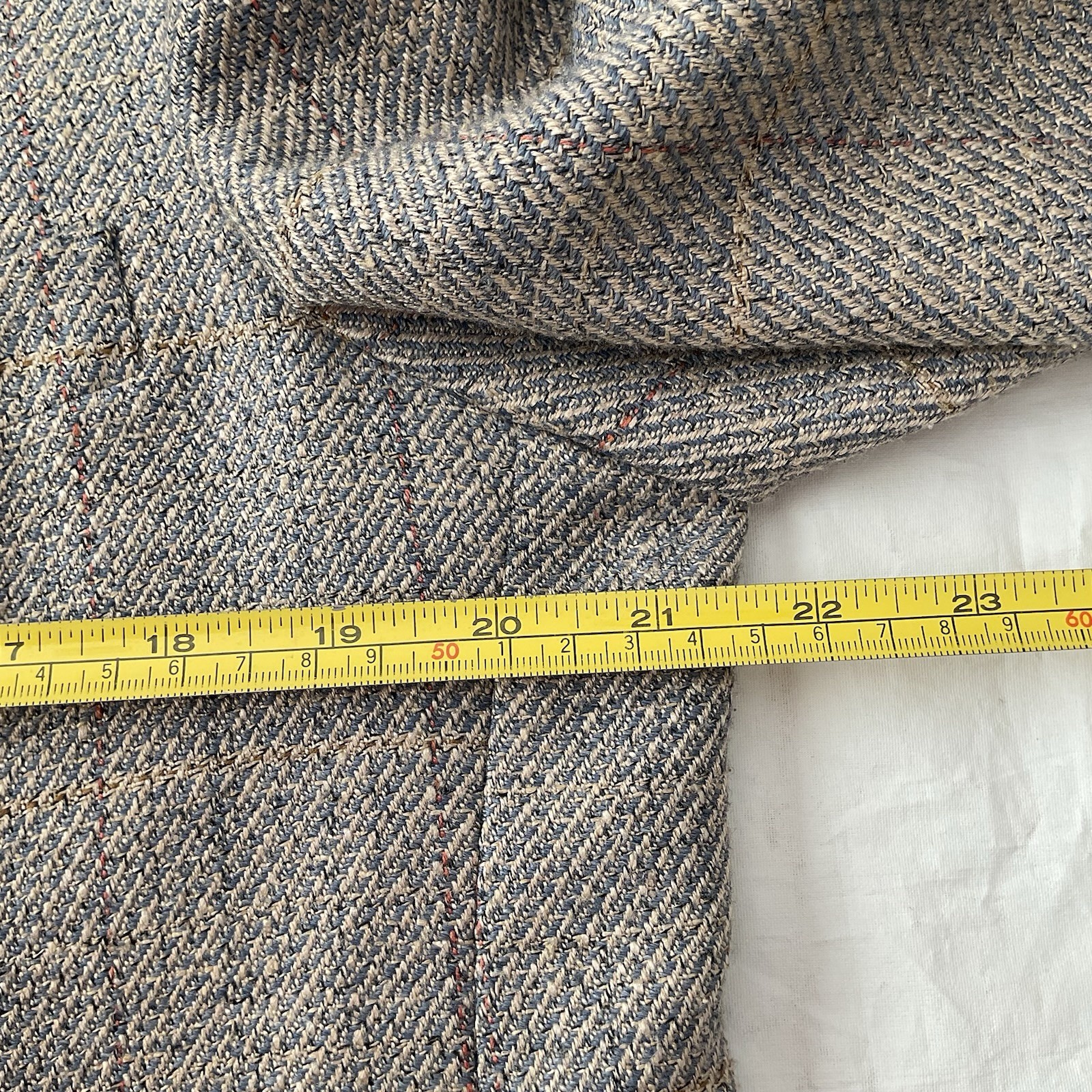 Vintage Christian Dior Tweed Blazer Men 42 Gray Sport Coat 80s Union USA Classic thumbnail 24
