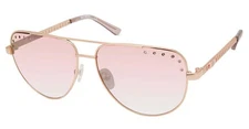 Harley-Davidson Women's Teardrop Aviator Sunglasses, Rose Gold Frame/Mirror Lens