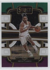 2023-24 Panini Select Concourse Green White Purple Prizm Devin Vassell #48 16i7