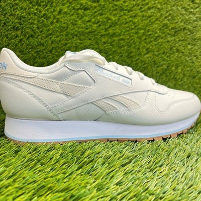 Reebok Classic Leather Womens Size 10 Off-White Athletic Walking Shoes Sneakers