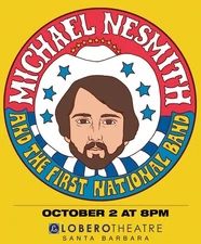 MICHAEL NESMITH "2019 TOUR" SANTA BARBARA, CA CONCERT POSTER - The Monkees