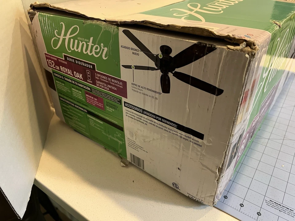 NEW HUNTER Royal Oak 60” Indoor Ceiling Fan Designer Series Remote Light 50466 - Image 2 of 4