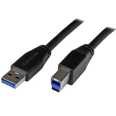 5m 15 ft Active USB 3.0 (5Gbps) USB-A to USB-B Cable - M/M - USB A to B Cable...