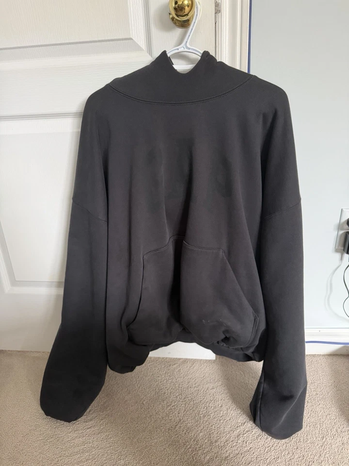 Moletom com capuz Yeezy Gap Engineered by Balenciaga Dove preto (tamanho S tamanho grande serve para M-L) - Imagem 2 de 2