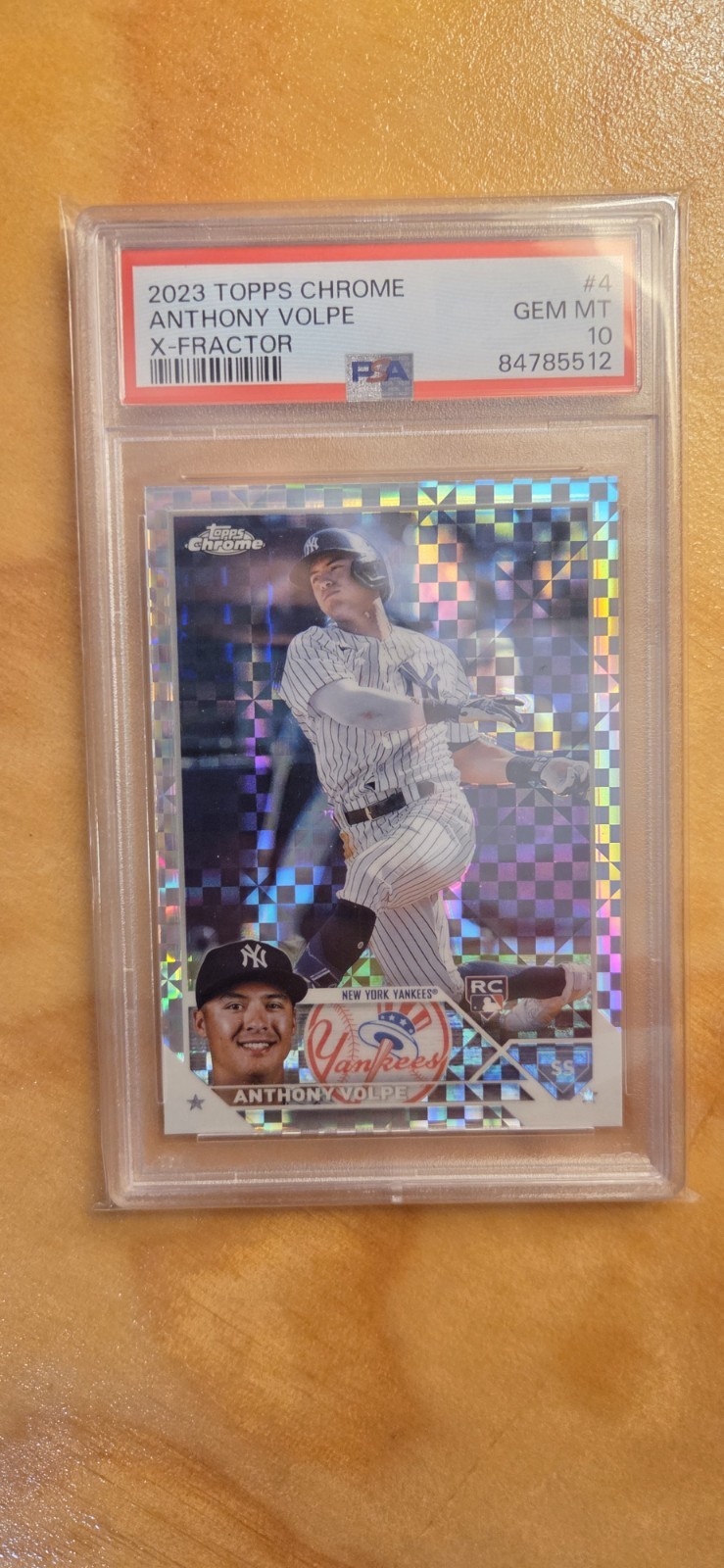 2023 Topps Chrome Anthony Volpe RC X-Fractor Rookie #4 Yankees PSA 10 GEM MINT