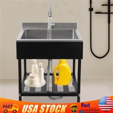 Stainless Steel Utility Sink Commercial Restaurant Laundry Sink Kitchen Sink