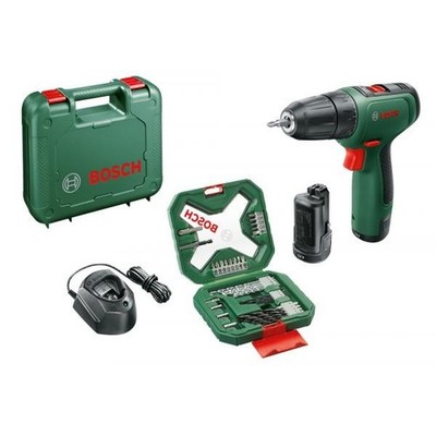 Bosch EASYDRILL  1200 Akku-Bohrschrauber + 2x 1,5 Ah Akkus + 34 tlg. Zubehör SET