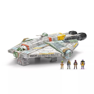 #ad Star Wars Micro Galaxy Squadron Ghost with Mini Figures $22.00