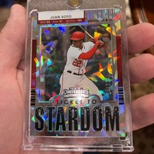 Juan Soto /23 - Ticket to Stardom - Cracked Ice - 2021 Contenders Baseball