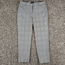 Talbots Womens Sz 8P Petite Hampshire Fit Slim Leg Dress Pants Gray Pink